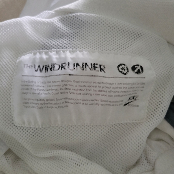 Nike Windbreaker The Windrunner Womens Small Front Zip Gray White - Picture 12 of 14